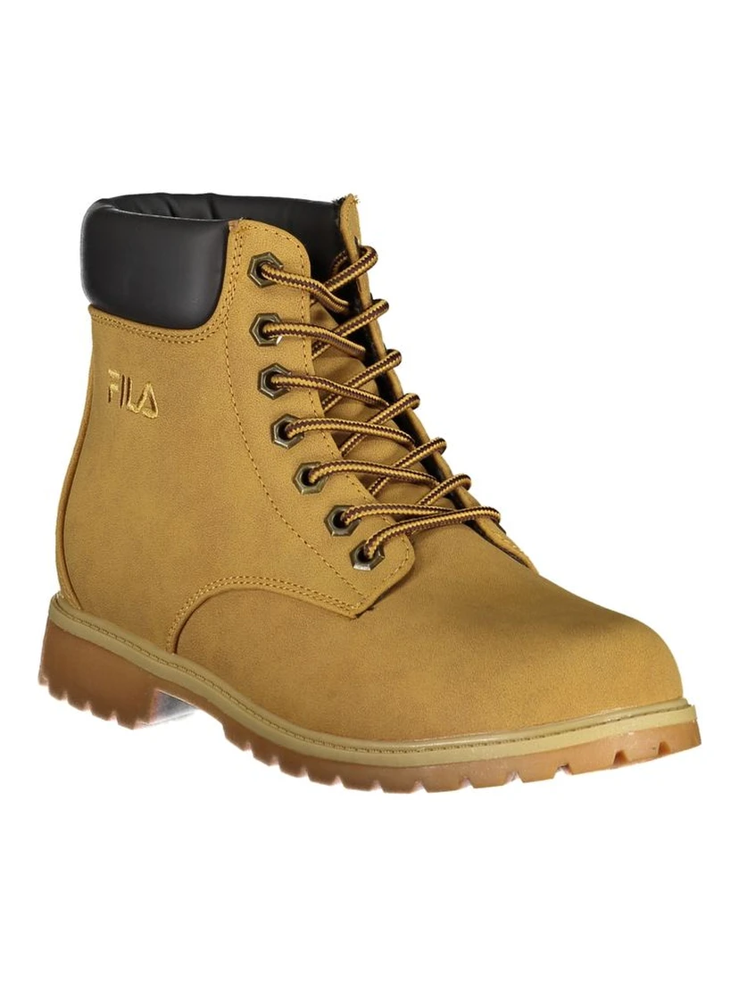 Yellow Polyester Women Boot