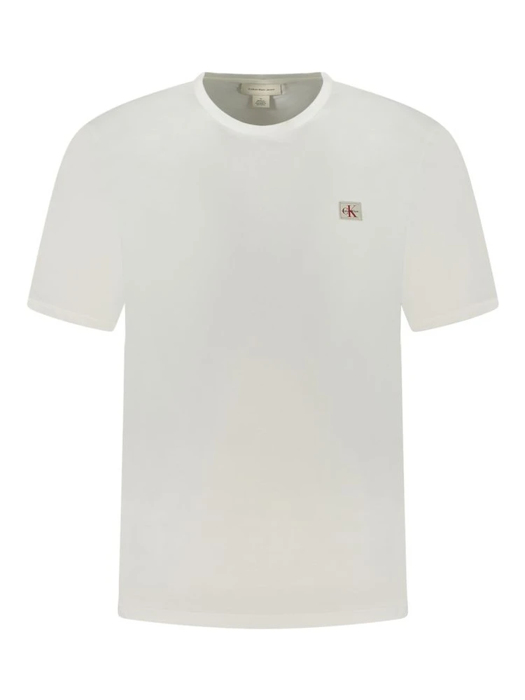White Cotton Men T-Shirt