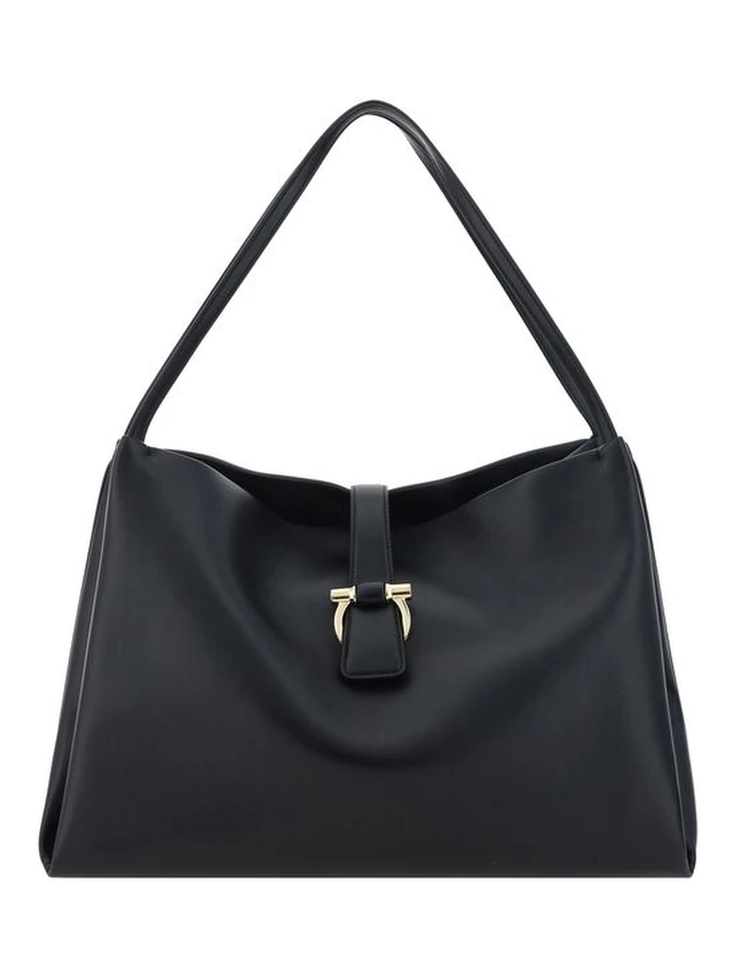Black Calf Leather Bos Taurus Handbag