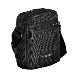 Black Polyester Shoulder Bag