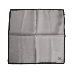 Gray DG Crown Silk Square Men Foulard Scarf