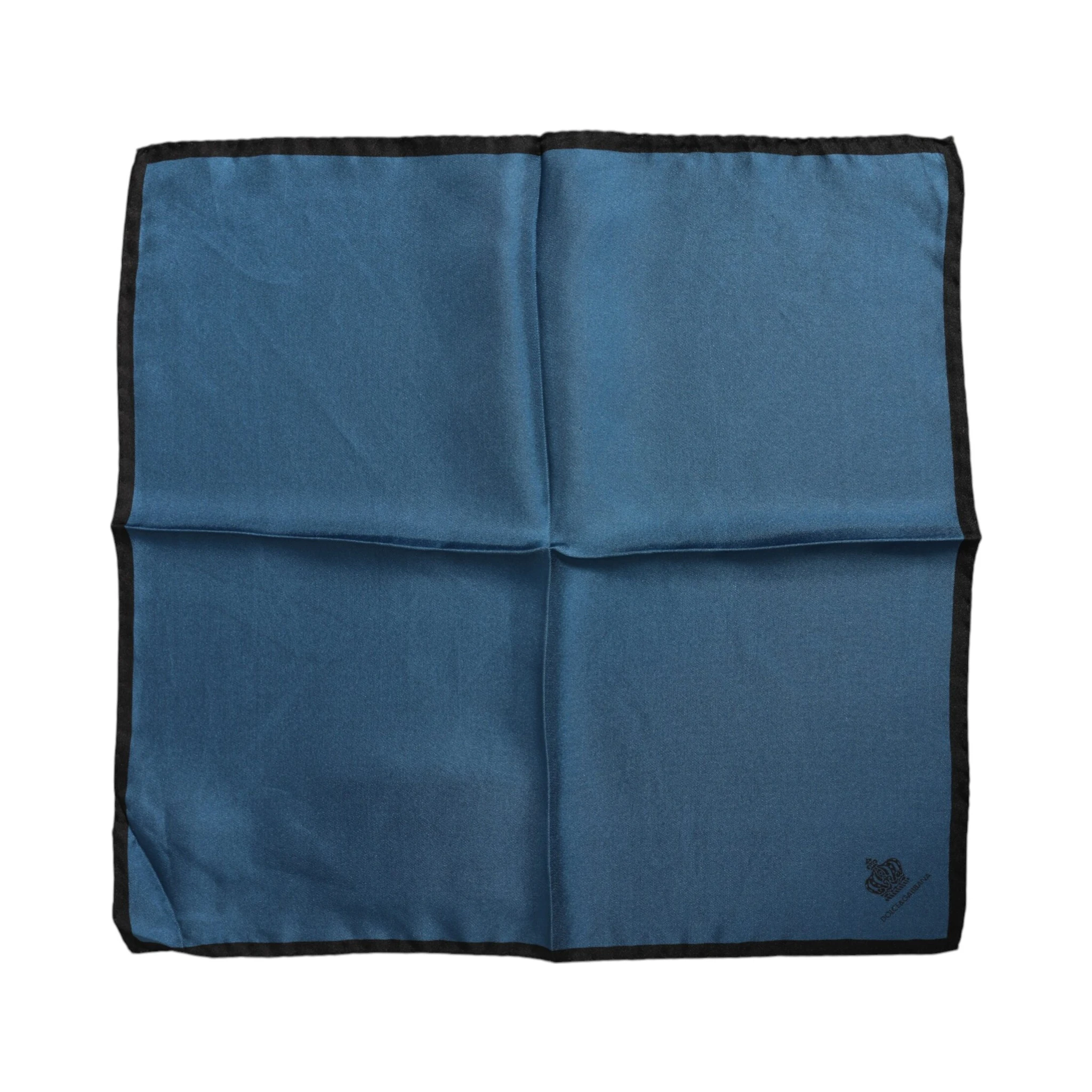 Blue DG Crown Silk Square Men Foulard Scarf