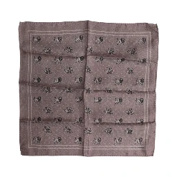 Brown Animal Print Square Foulard Scarf