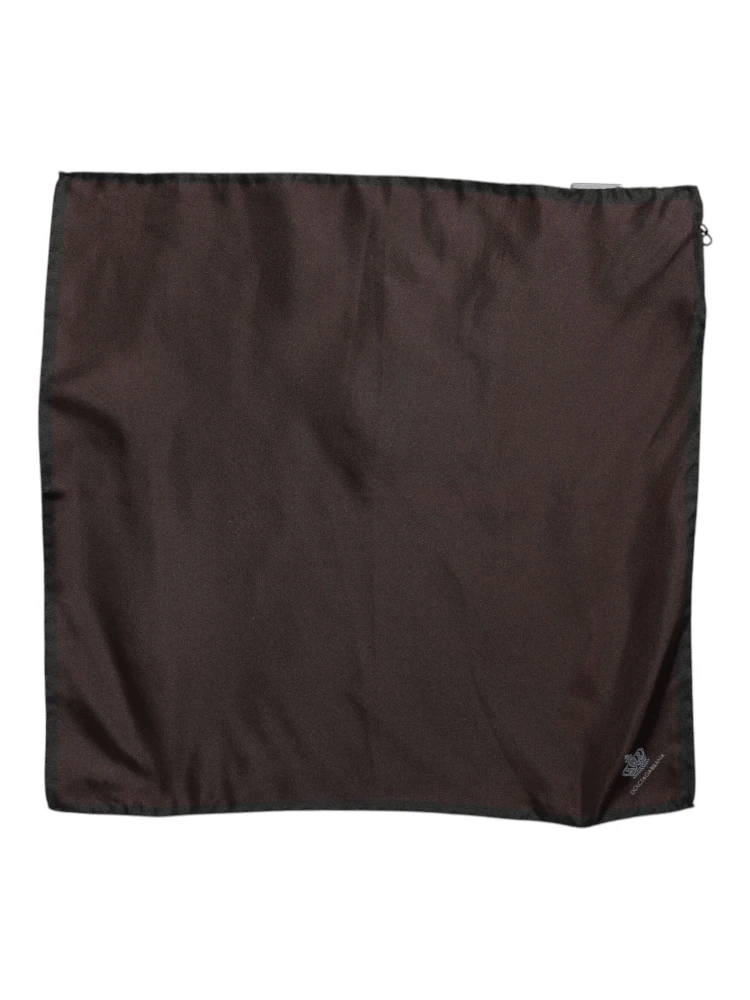 Brown DG Crown Silk Square Men Foulard Scarf alternative