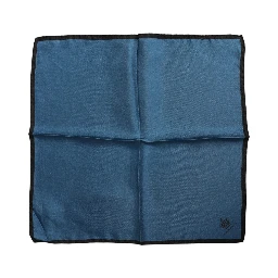 Blue DG Crown Silk Square Men Foulard Scarf