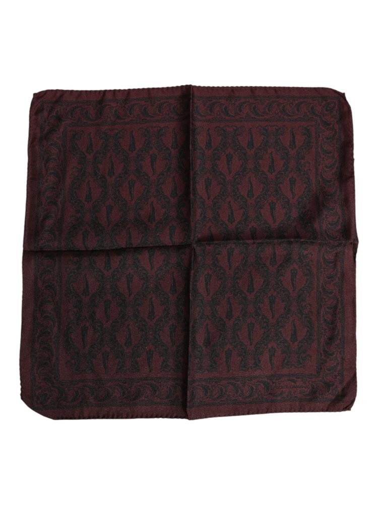 Maroon Black Printed Square Men Foulard Scarf alternative