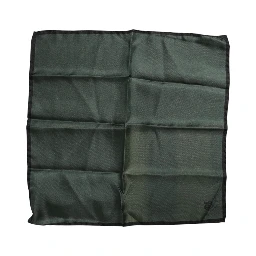 Green DG Crown Silk Square Men Foulard Scarf