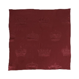Maroon Silk Crown Square Men Foulard Scarf