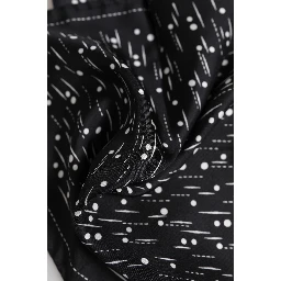 Black White Printed Square Men Foulard Scarf