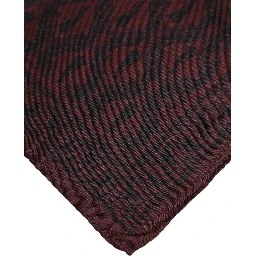 Maroon Black Printed Square Men Foulard Scarf