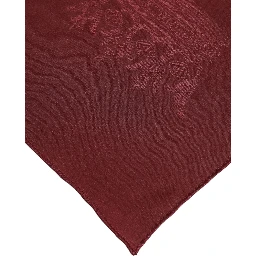 Maroon Silk Crown Square Men Foulard Scarf