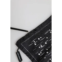 Black White Printed Square Men Foulard Scarf