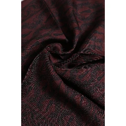 Maroon Black Printed Square Men Foulard Scarf