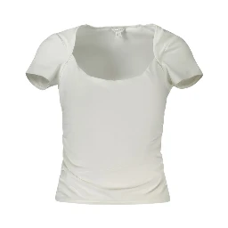 White Spandex Women T-Shirt