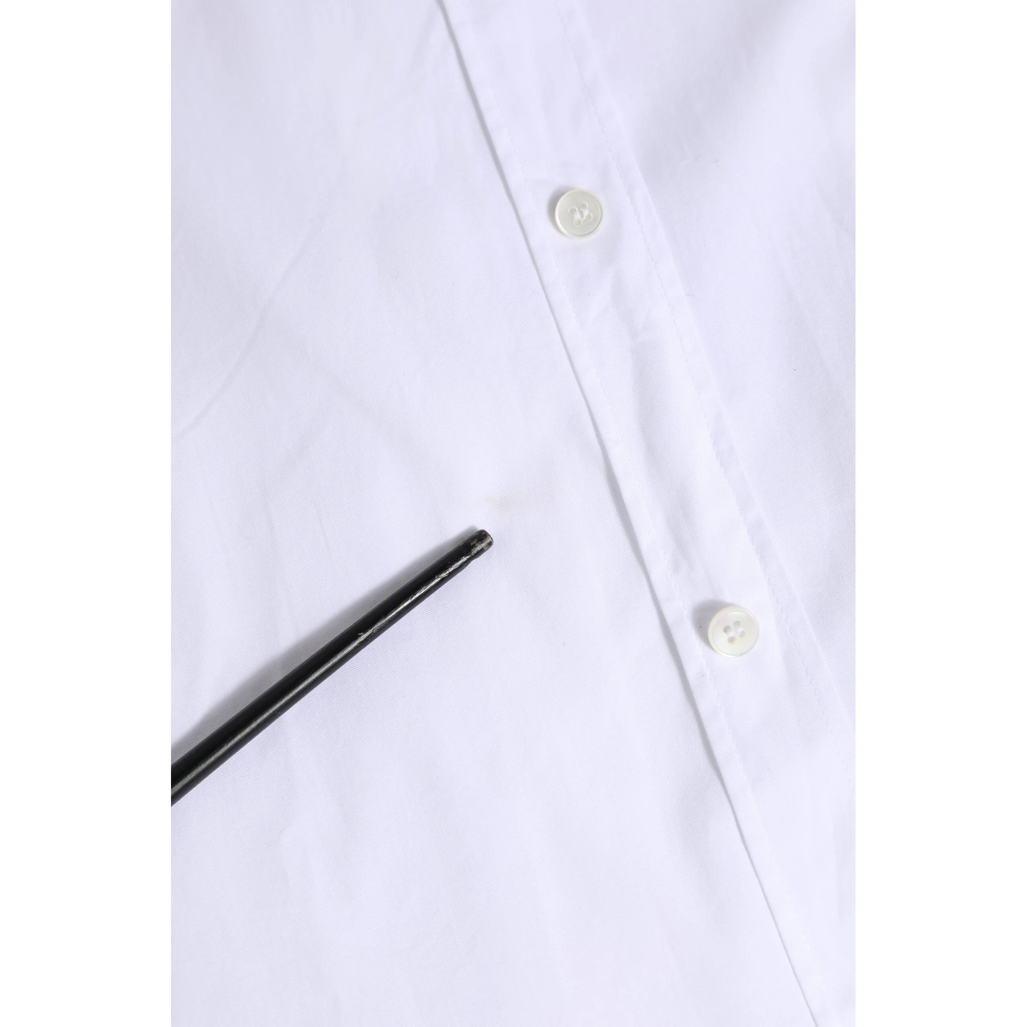 White Cotton GOLD Long Sleeves Dress Shirt