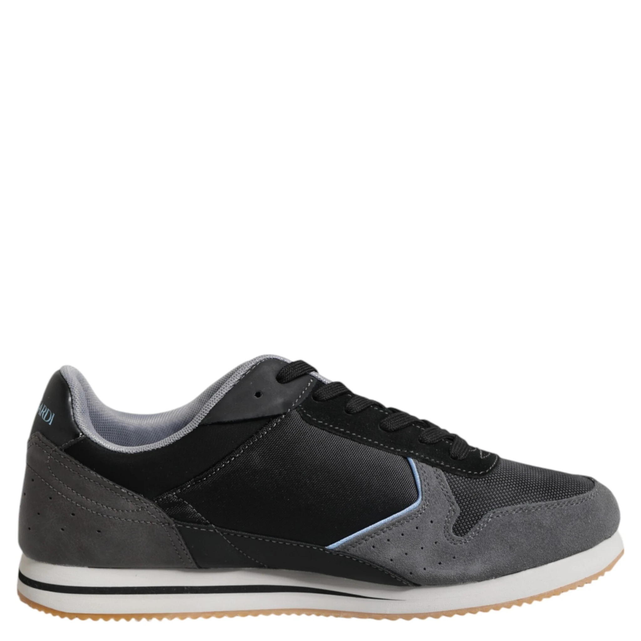 Black Gray Lace Up Low Top Casual Sneakers Shoes