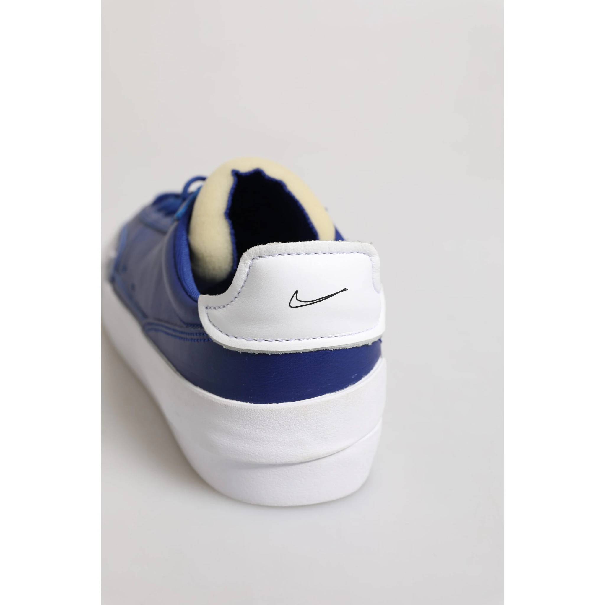 White Blue Lace Up Low Top Drop-Type PRM Sneakers Shoes