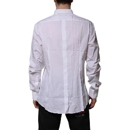 White Cotton GOLD Long Sleeves Formal Shirt