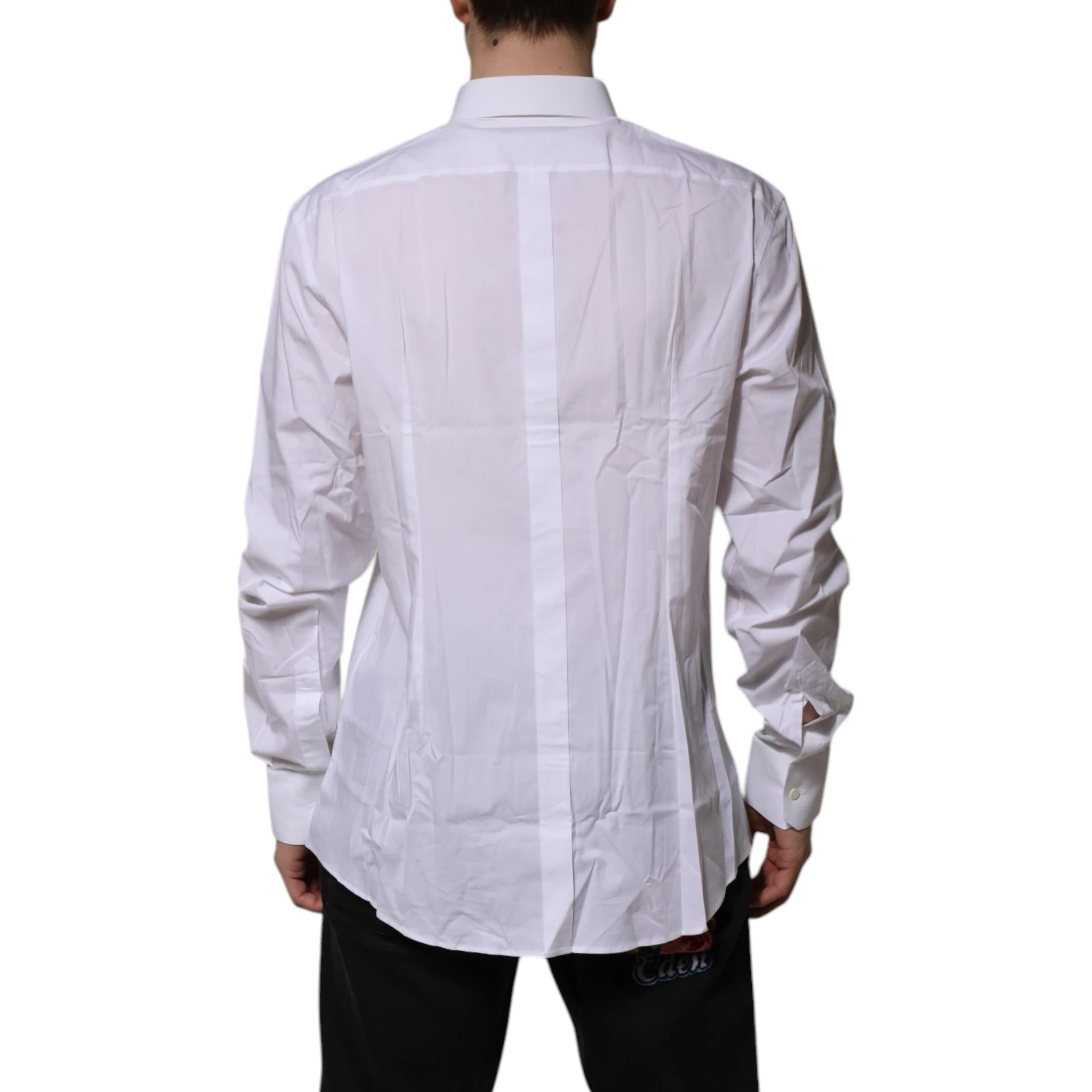 White Cotton GOLD Long Sleeves Formal Shirt