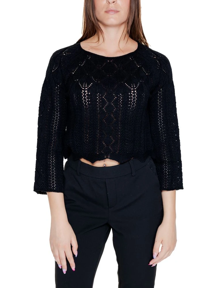 Black Cotton Sweatshirt