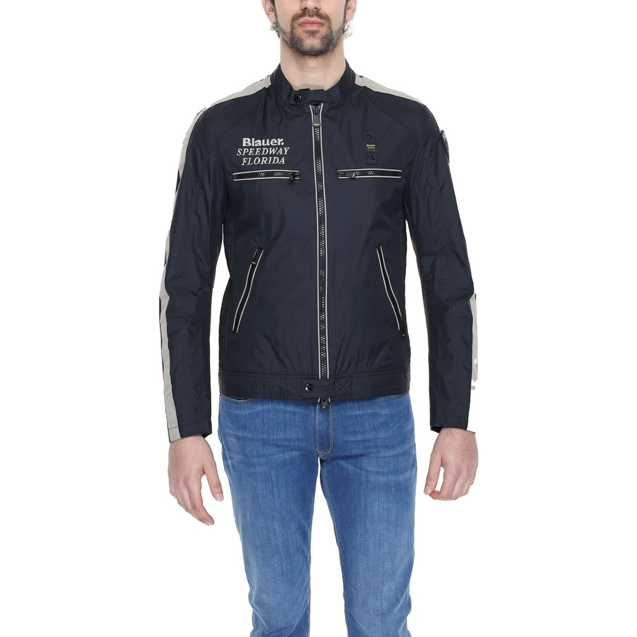Black Polyamide Biker Jacket