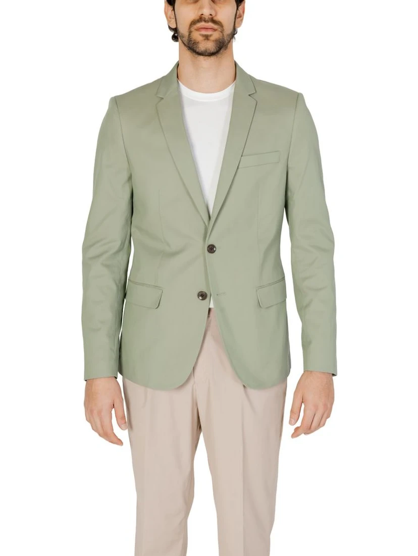 Green Cotton Blazer