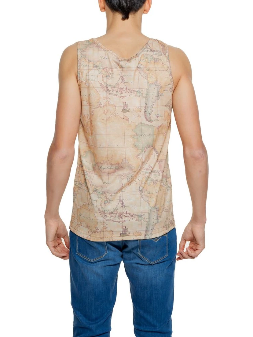 Beige Polyester Tank Tops