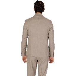 Beige Polyester Blazer