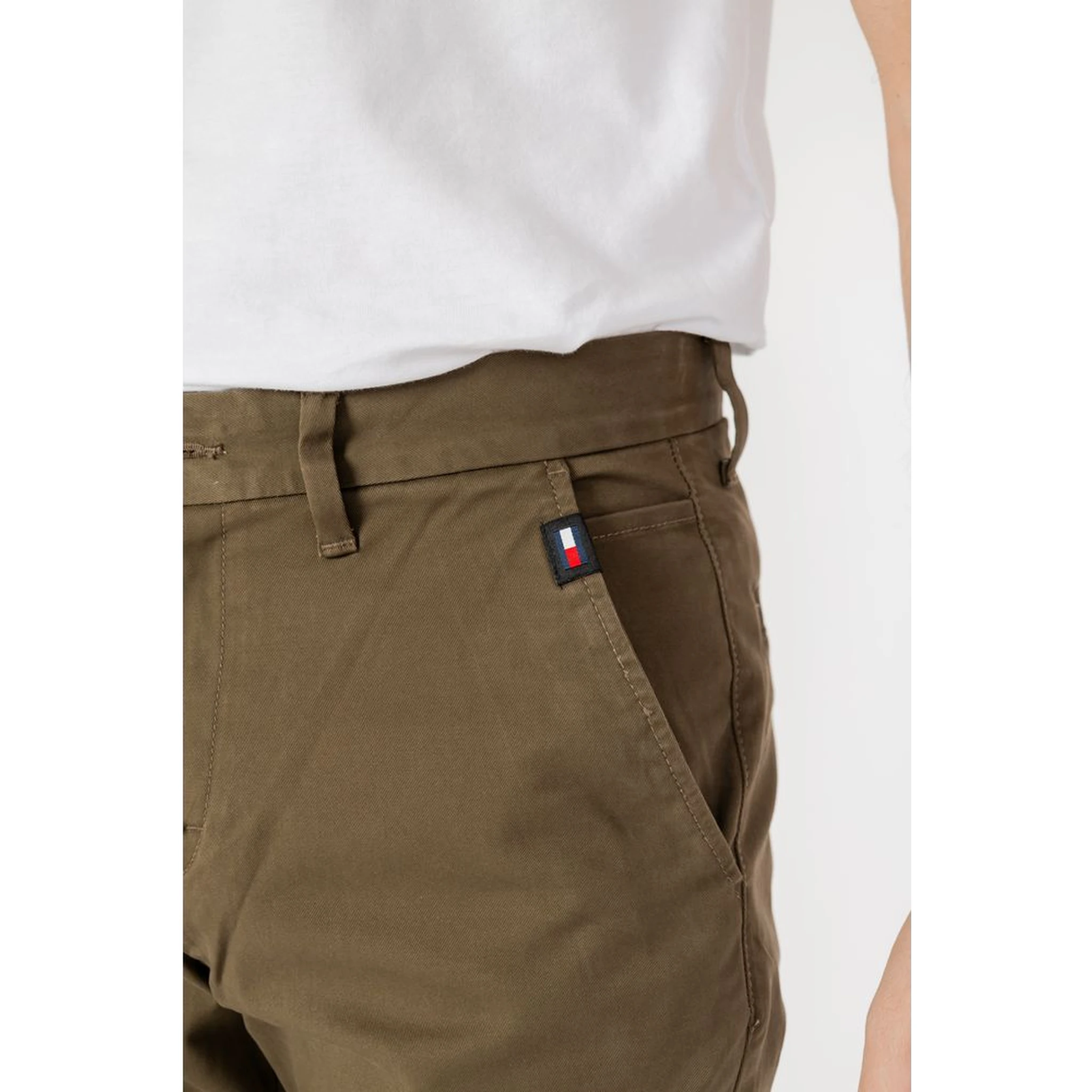 Green Organic Cotton Chino Pants