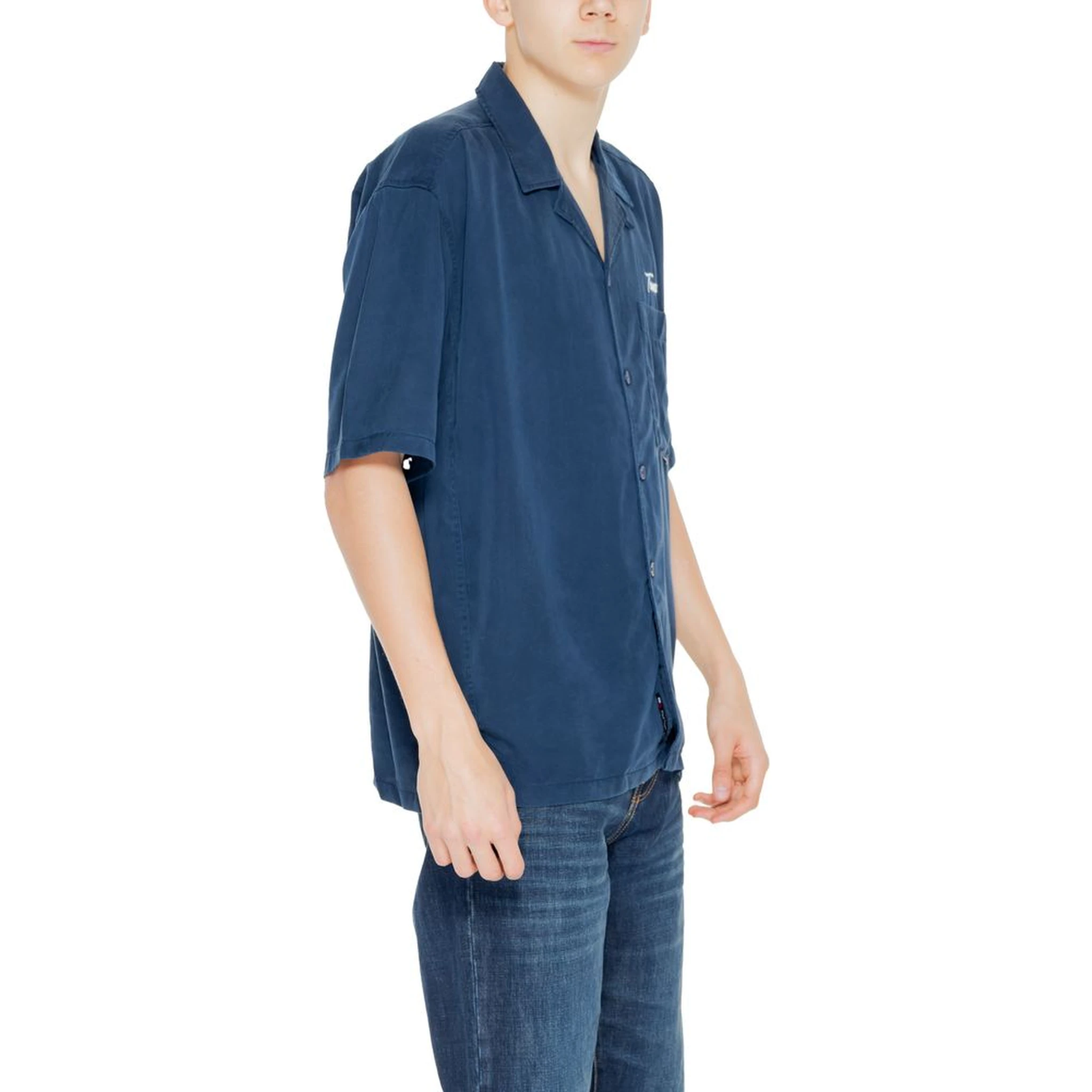 Blue Lyocell Shortsleeve Shirt