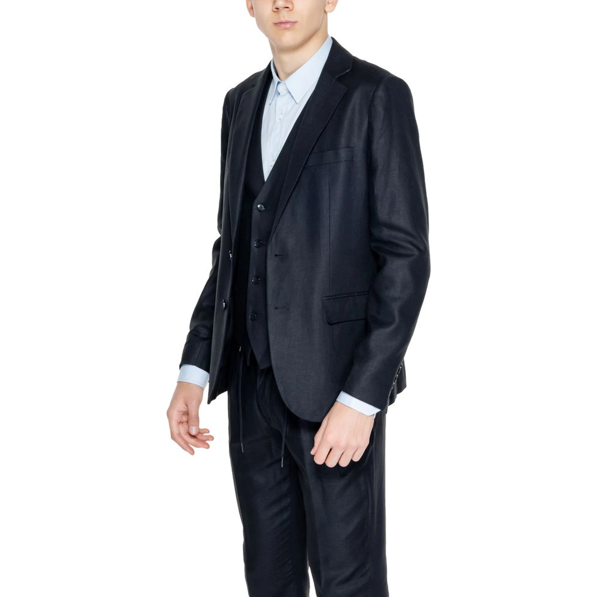 Black Linen Blazer