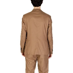 Beige Polyester Blazer