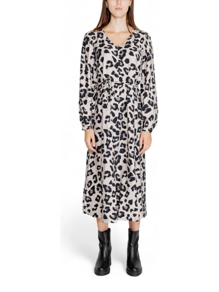Gray Viscose Long Dress
