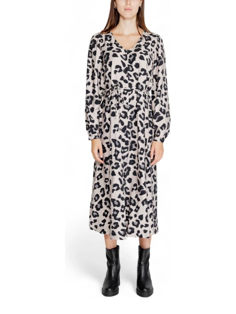 Gray Viscose Long Dress