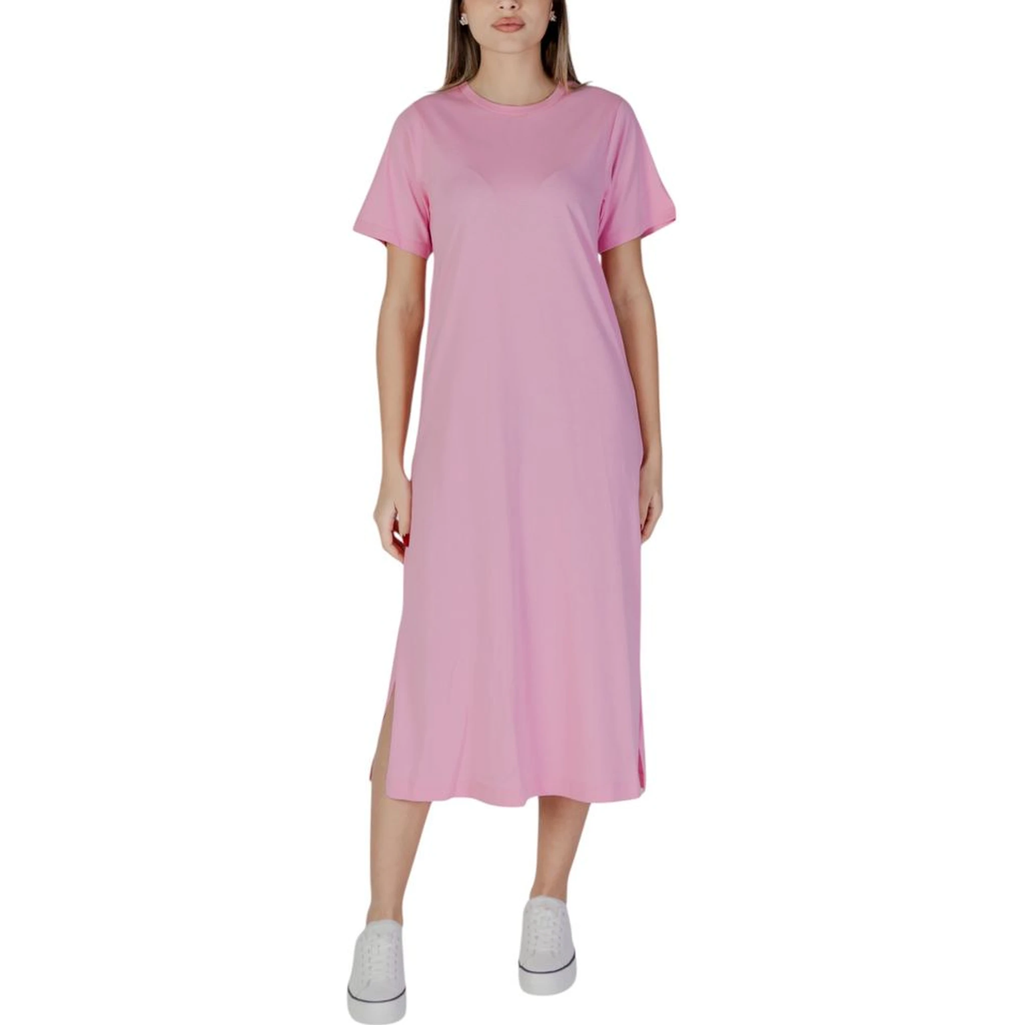 Multicolor Cotton Midi Dress