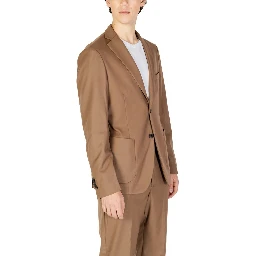 Beige Polyester Blazer