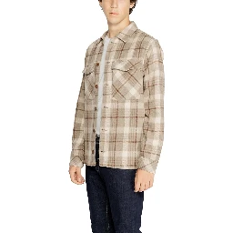 Beige Polyester Pattern Shirt