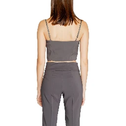 Gray Polyester Top