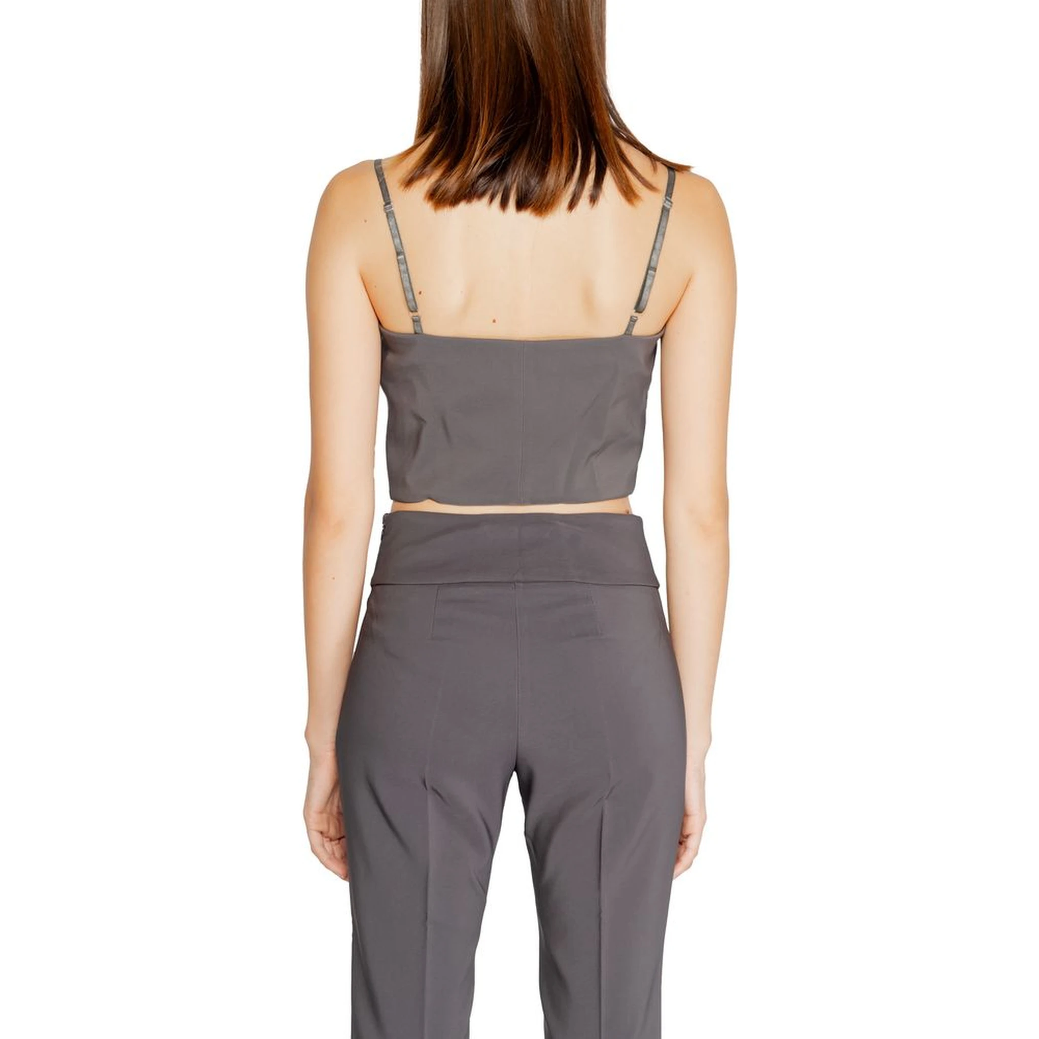 Gray Polyester Top