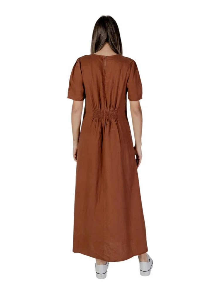 Brown Linen Long Dress alternative
