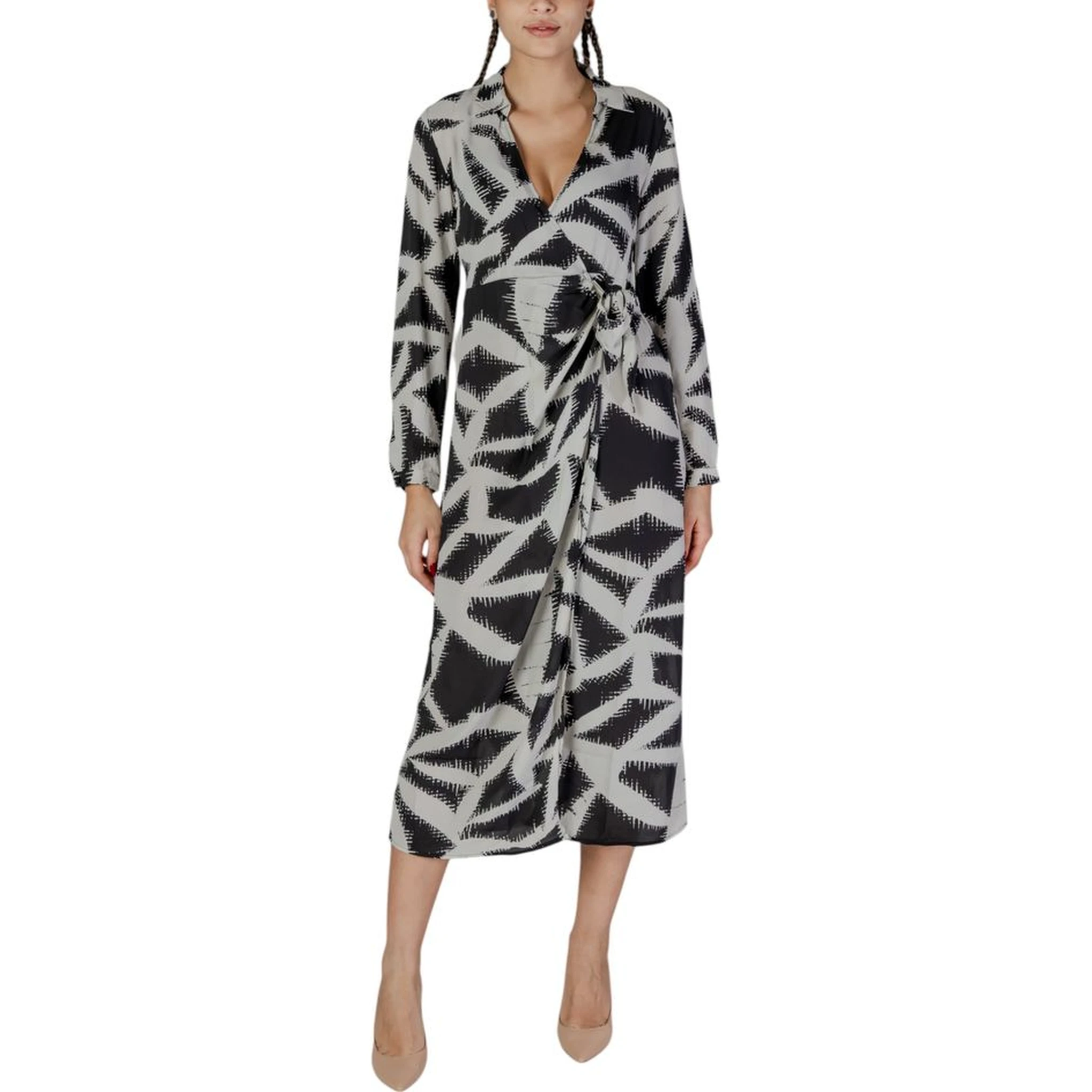 Black Recycled Polyester Long Dress