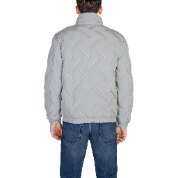 Gray Polyester Jackets And Coat