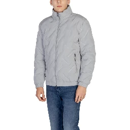 Gray Polyester Jackets And Coat