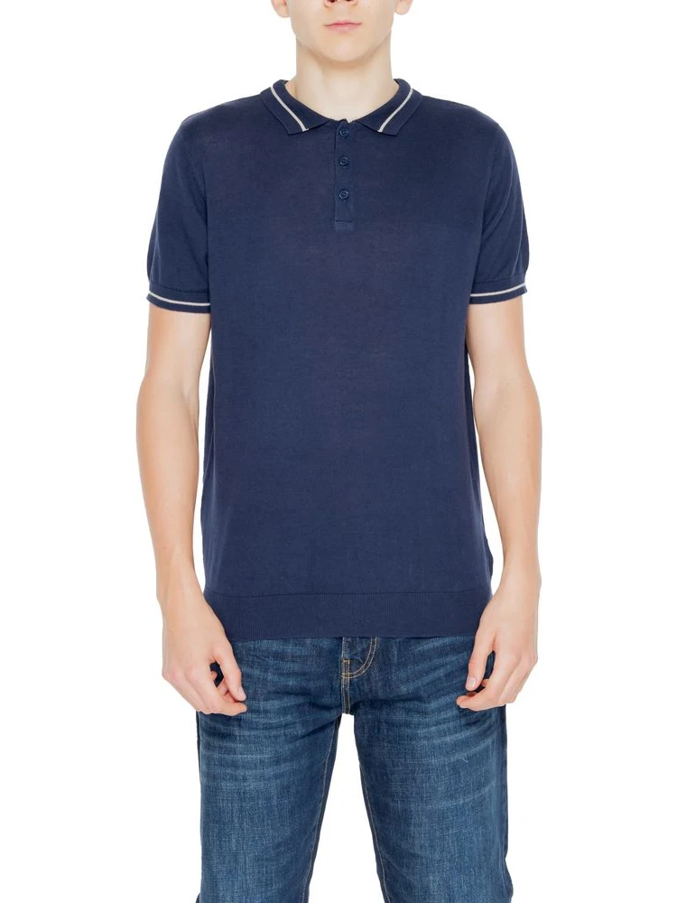 Blue Cotton Shortsleeve Shirt