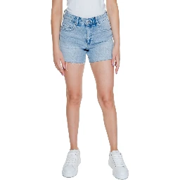 Light Blue Cotton Shorts