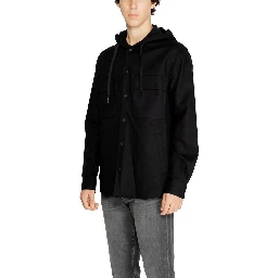Black Cotton Shell Jacket