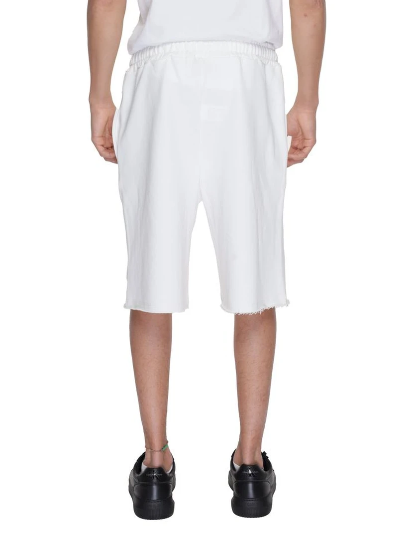White Cotton Bermuda Shorts