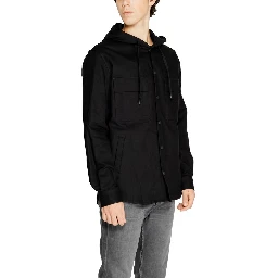 Black Cotton Shell Jacket
