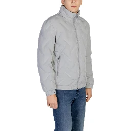 Gray Polyester Jackets And Coat