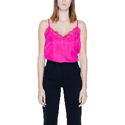 Pink Viscose Tank Tops